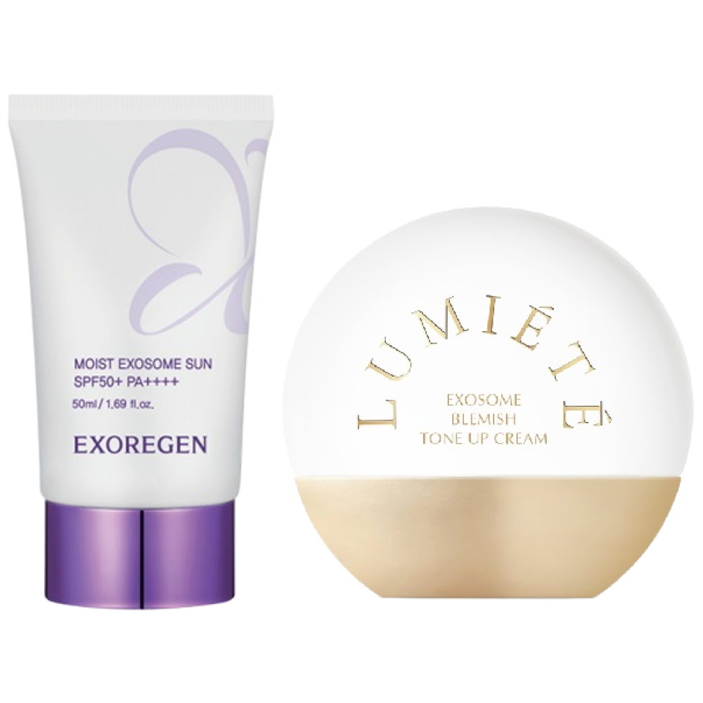 엑소좀 자외선차단 톤업 광채 2종세트 데일리 모이스트 선 루미에떼 블레미쉬톤업 비비 씨씨 크림, 1개, 50ml 99,000원