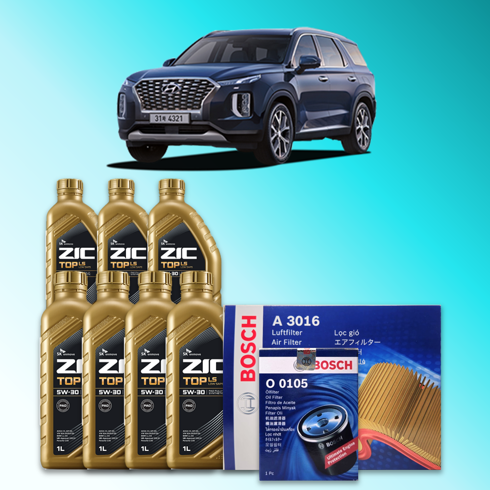 팰리세이드 (LX2) 3.8 가솔린 엔진오일세트 SK 지크 탑 LS 5W30 (ZIC TOP LS) 121,700원