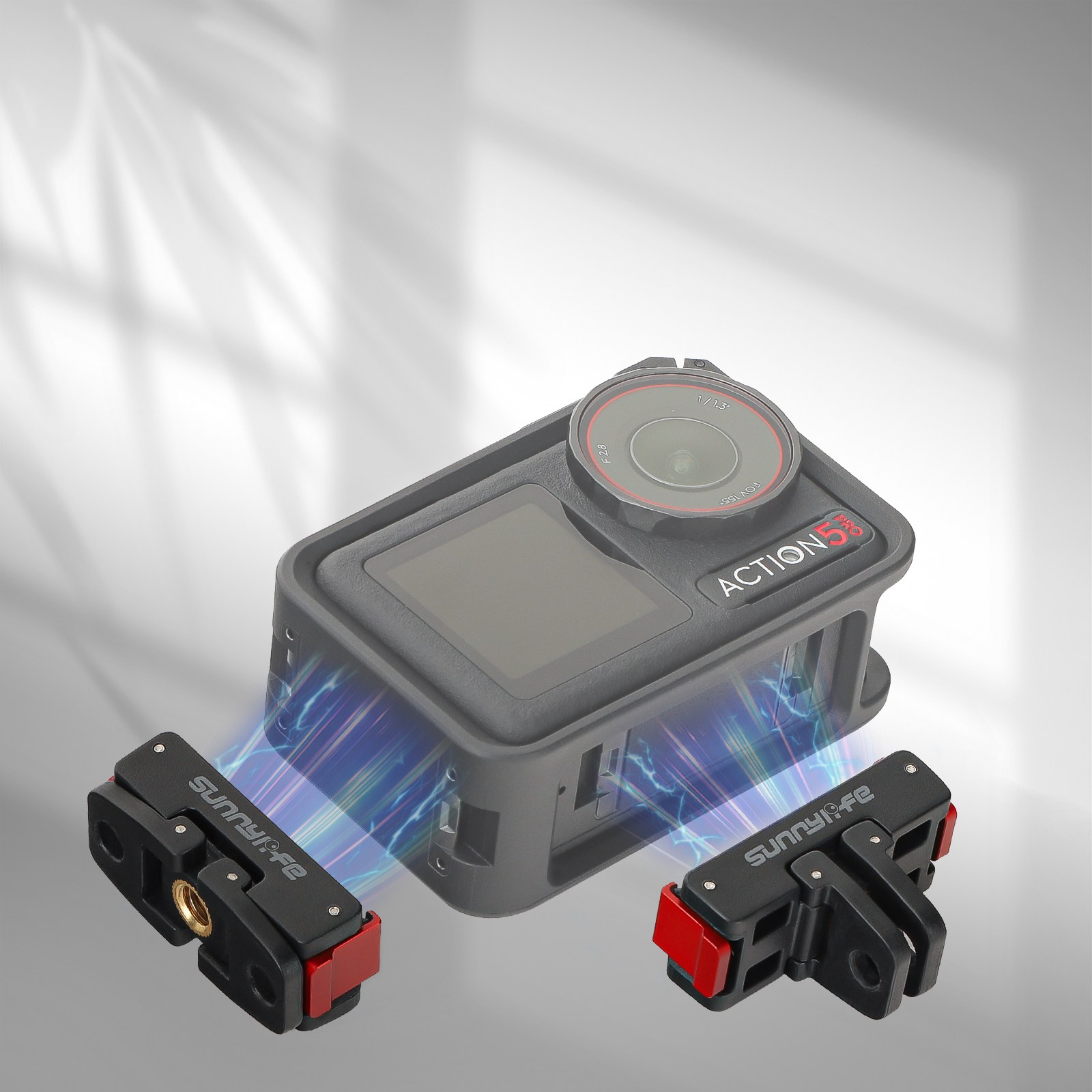 써니라이프 DJI 오즈모360/액션5프로 나사홀 변환 퀵릴리즈 마그네틱 메탈 어댑터 마운트 액션카메라 악세사리, 1개 16,900원