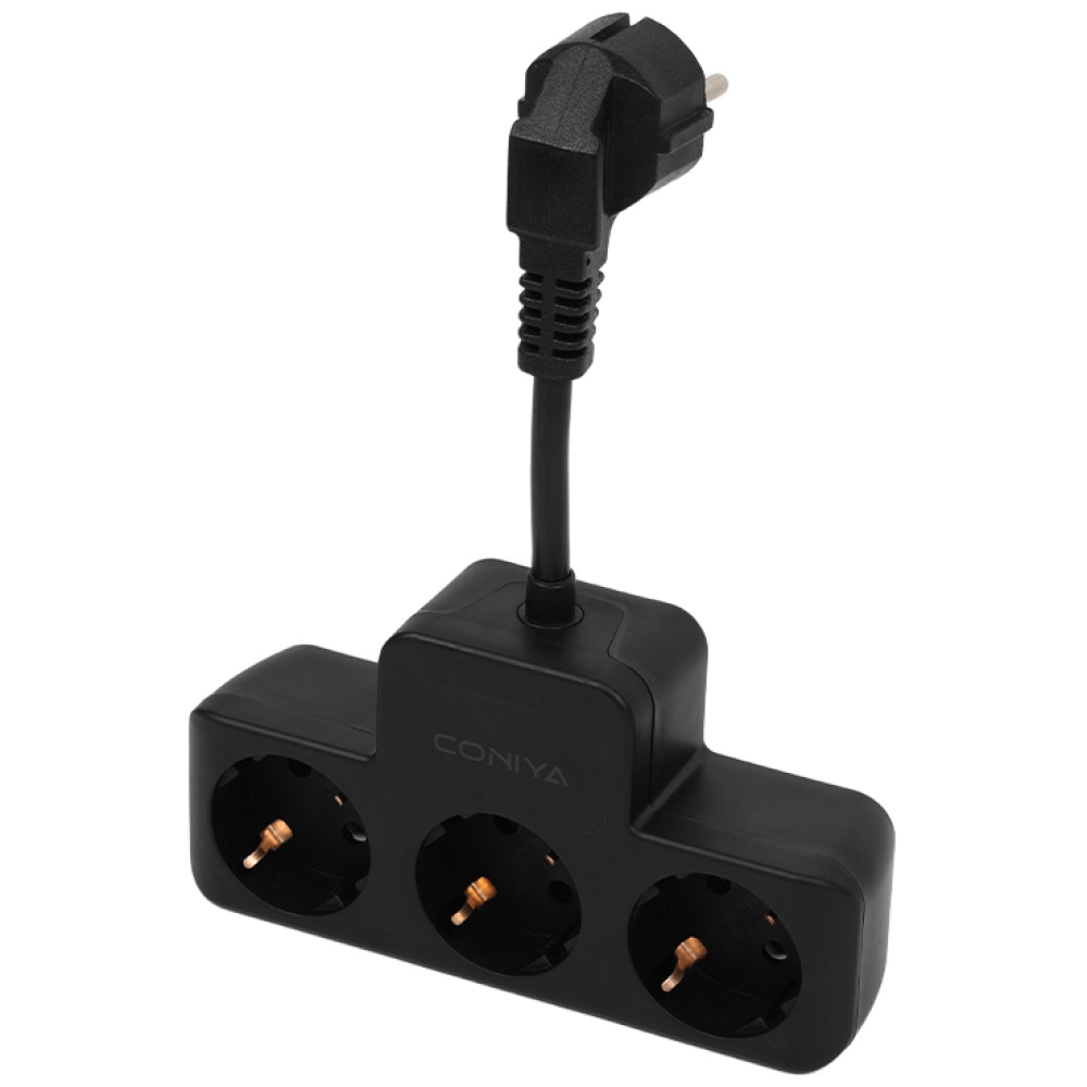 코니야 T탭 블랙 3구 확장형 멀티탭 티탭, 10cm, 블랙, 1개 9,800원