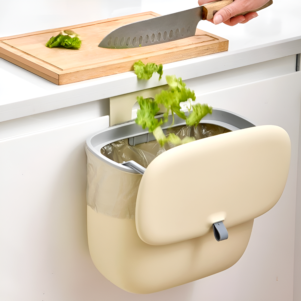 모노제이 냄새차단 주방 걸이식 쓰레기통, 크림 13,000원