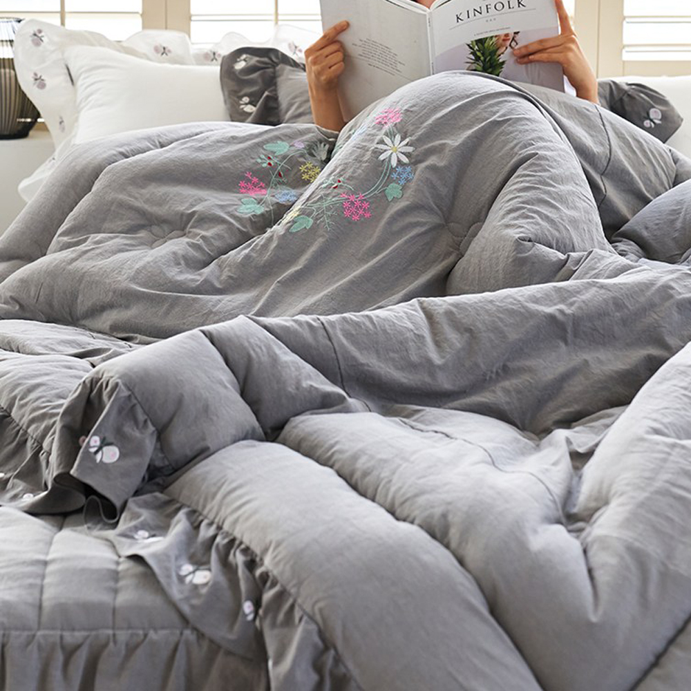 류금숙 여자의정원 광목 워싱 자수침구 차렵이불 롱 침대커버세트 369,740원