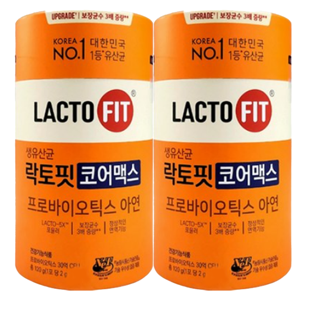 락토핏 생유산균 코어맥스 프로바이오스틱 프로바이오틱스 코어 장 건강 부모님 식약처인증 프롤린 생착 유산균 분말 가루 스틱 / 사은품 증정, 120g, 2개 30,540원