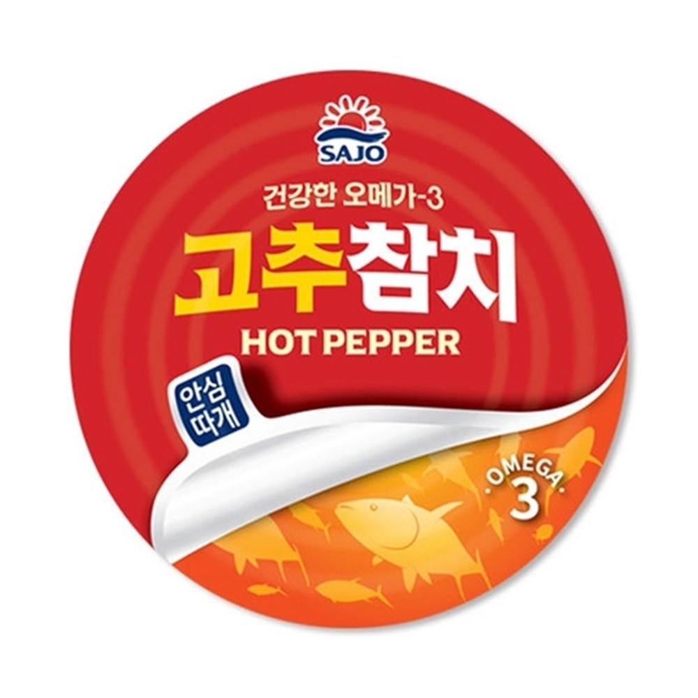 사조참치 매콤한 고추참치 통조림 안심따개 13,500원