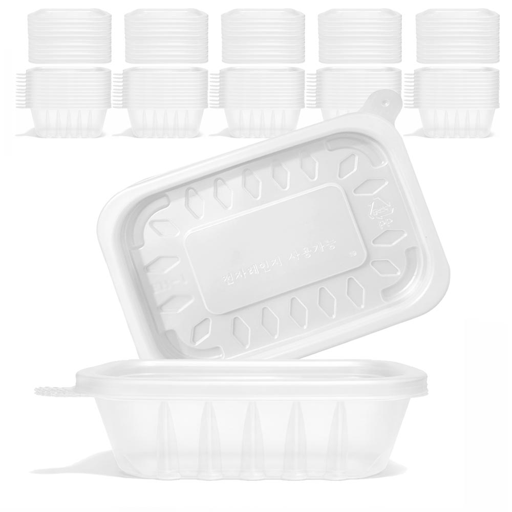 [죽용기세트] 미니 사각죽용기 소50개 + 뚜껑50개 세트 300ml/배달용기, 미니죽용기(소)+뚜껑, 100세트 16,300원