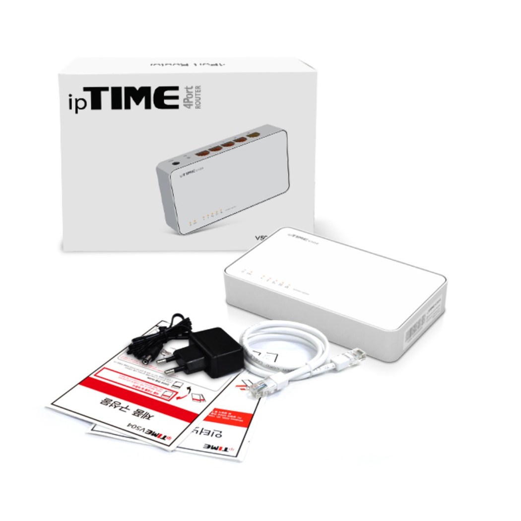 ipTIME 4LAN 포트 유선 공유기, IP TIME V504[화이트], 1개 22,900원