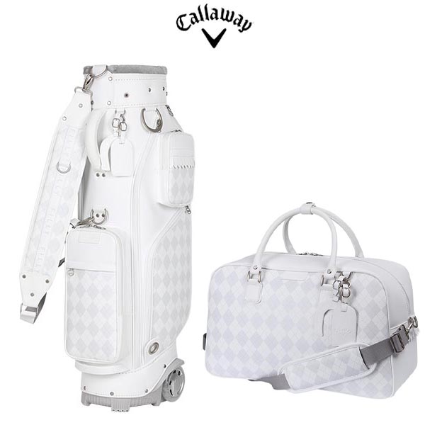 (한국캘러웨이골프) 2024 필리 아가일 바퀴 휠 캐디백 보스턴백 세트 화이트 601,000원
