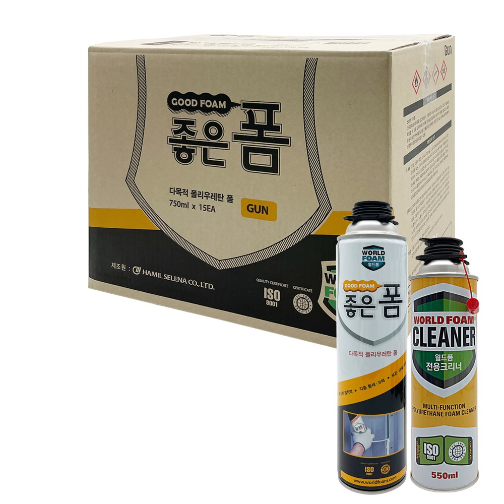 [셋트판매] 함일셀레나 국산 우레탄폼 좋은폼 건타입 폼건  클리너 51,000원