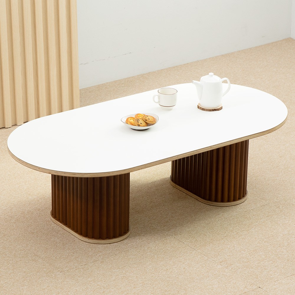 컵스 템바보드 1200X600X350 소파 테이블 거실 카페 인테리어 디자인 사이드 좌탁, 월넛 109,000원