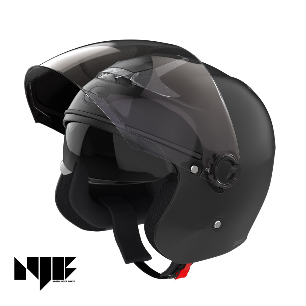 스웨그RS10 오토바이 헬멧 스쿠터 가벼운 오픈페이스 소두핏 초경량 바이크헬멧 1050g, 무광블랙 69,000원