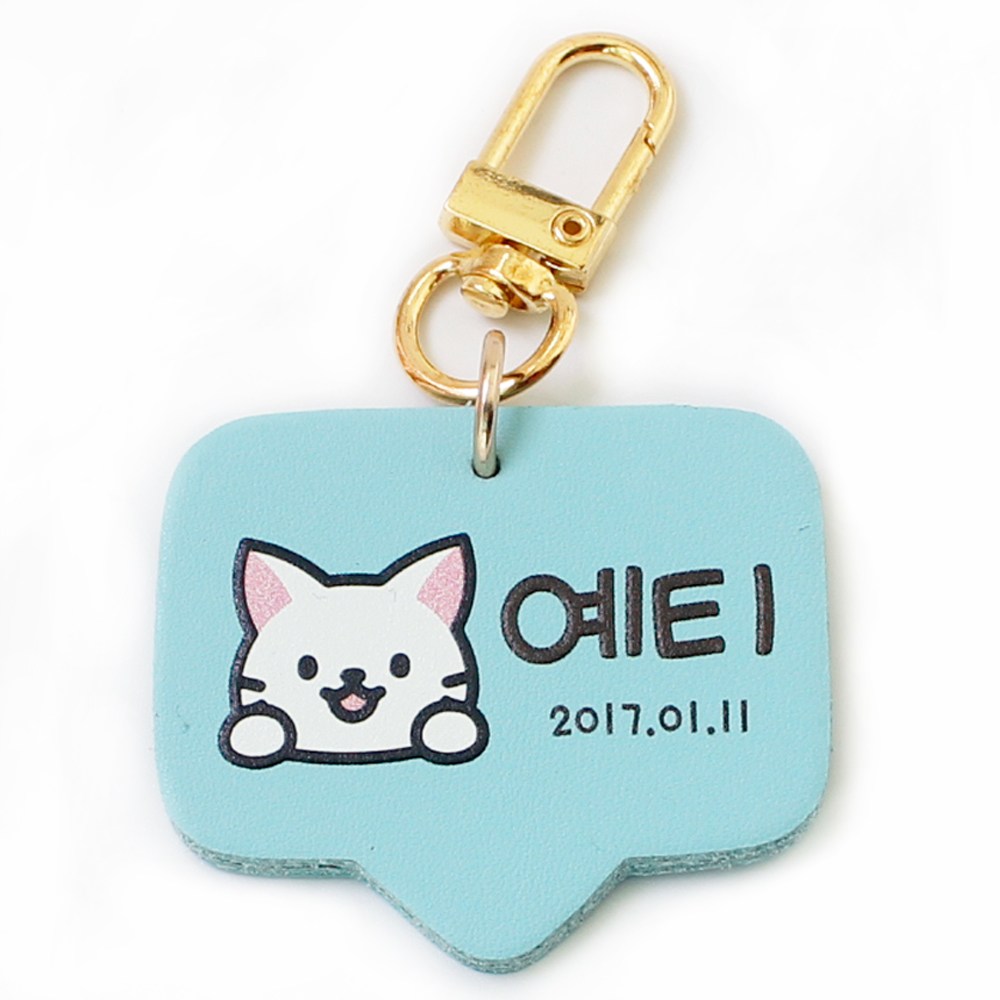 반려동물 고리형 인식표 강아지 외출용 이름표, 오렌지, 1개 9,800원