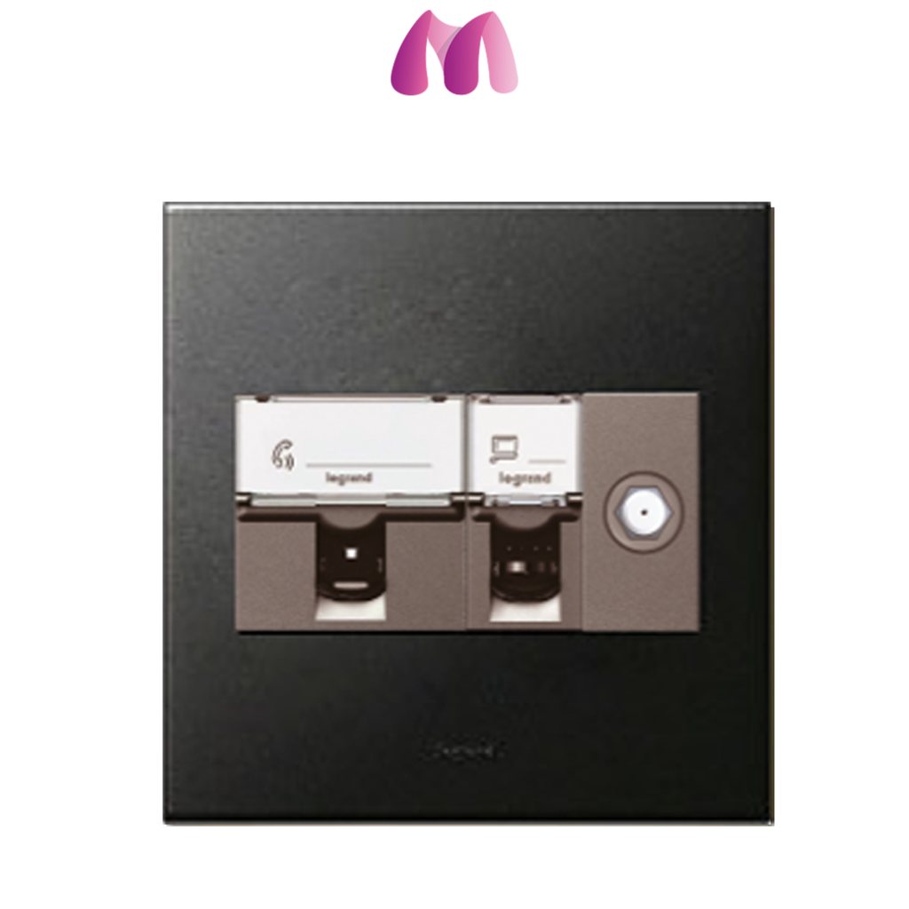 머슬전기 르그랑 아테오 국내용 2개용 8P2구 CATV2방 그라파이트 88,300원