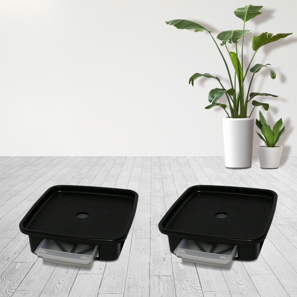 플라팜 정사각 화분받침대 1호 2p, 블랙, 2개 7,800원