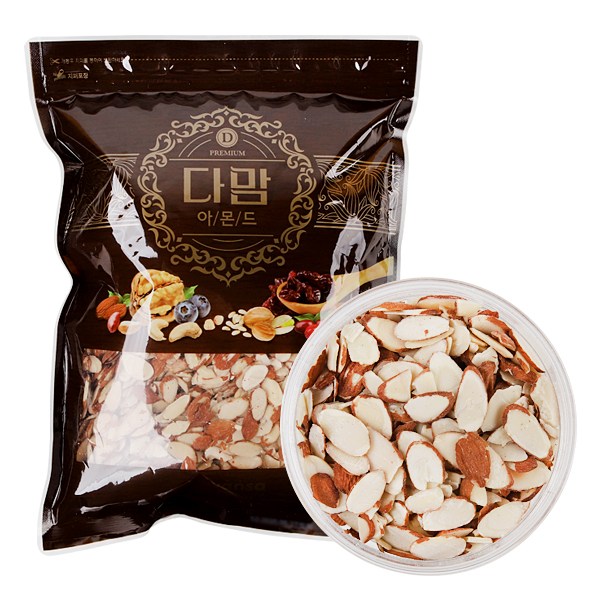 다맘 캘리포니아 햇 슬라이스 아몬드 1kg 16,700원