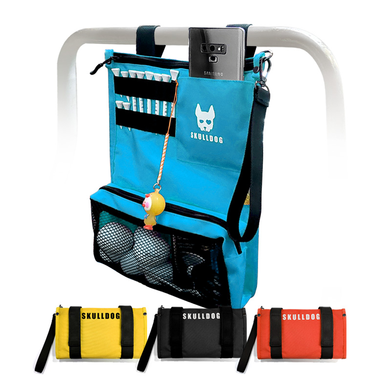 스컬독 골프 카트 파우치 카트걸이 가방 걸이형 소지품 가방 캐디용품 사이즈업, 하늘색, 1개 15,900원