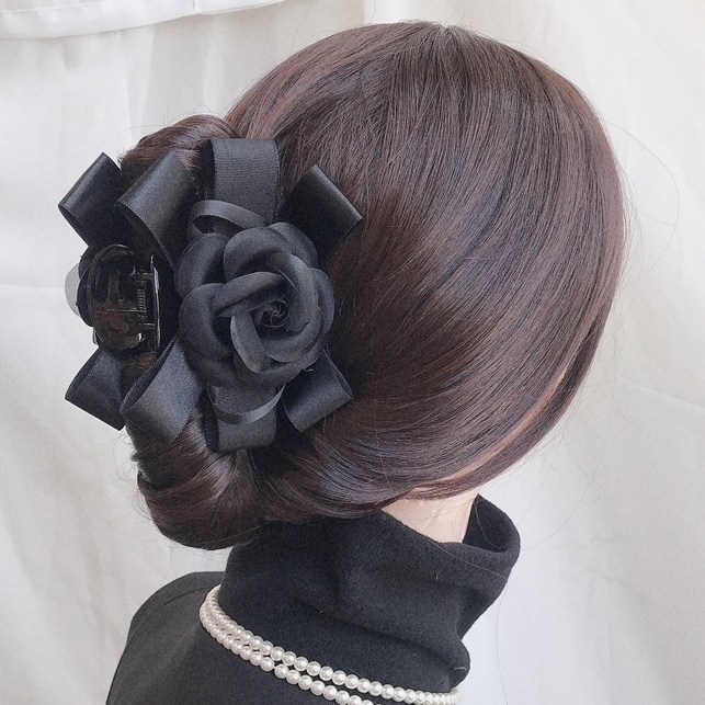 레인걸 럭셔리플라워 13cm 리본 집게핀 올림머리 헤어 집게핀 (5칼라) 14,900원