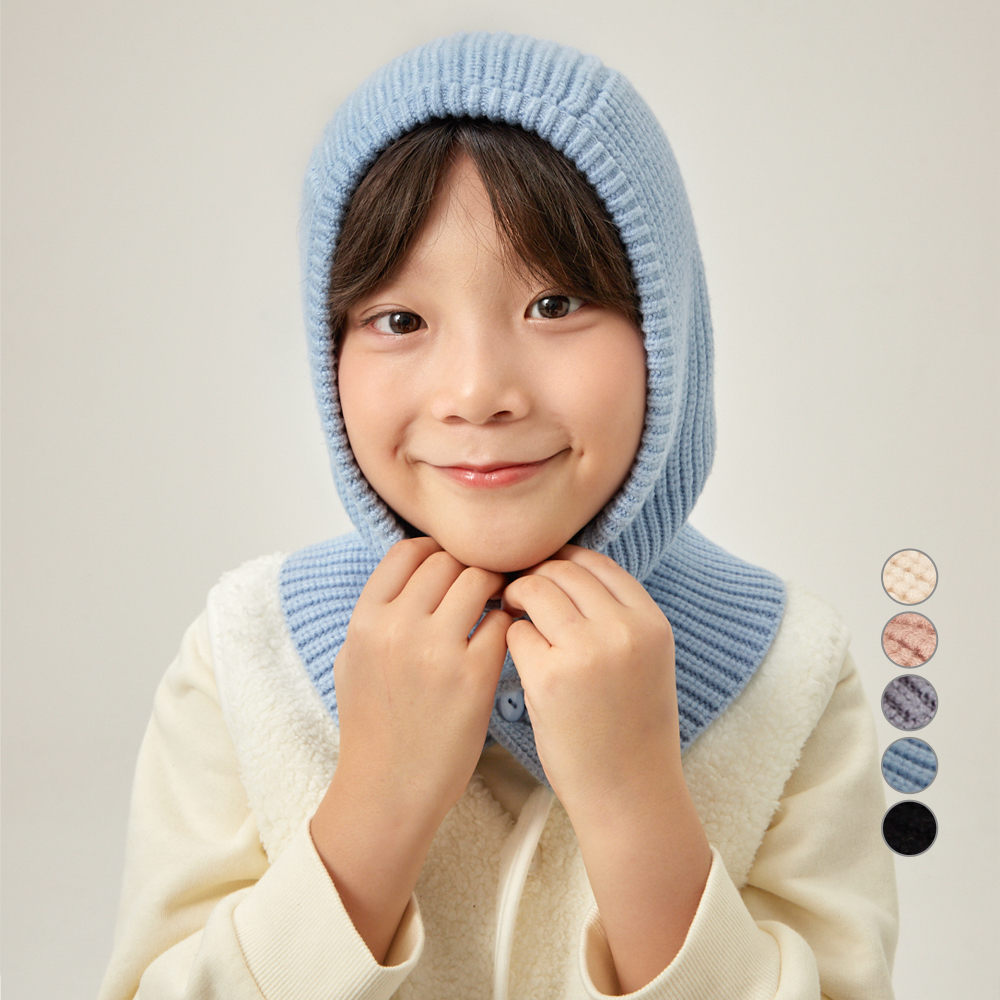 롤리트리 아동용 따뜻 바라클라바 버튼 넥워머 10,900원