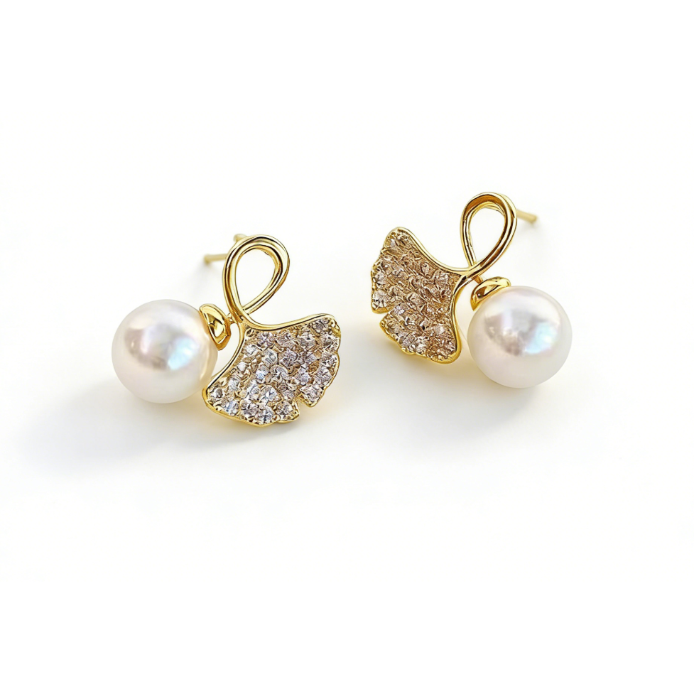 [NXNA] 14K 여성진주귀걸이 큐빅골드귀걸이 선물추천 BISCXF-ED003 63,500원