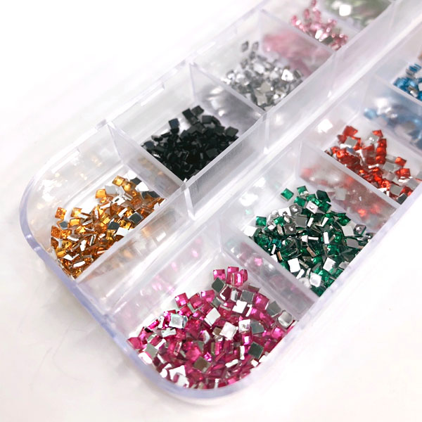 사각 컬러 네일 스톤 12종 세트 파츠 믹스 큐빅 5,500원