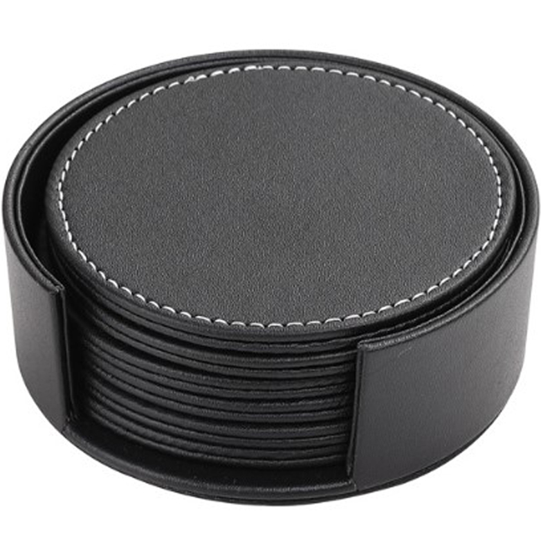 씨오브비 비지니스 가죽 코스터 컵받침 6p + 케이스, 블랙, 1세트 15,150원