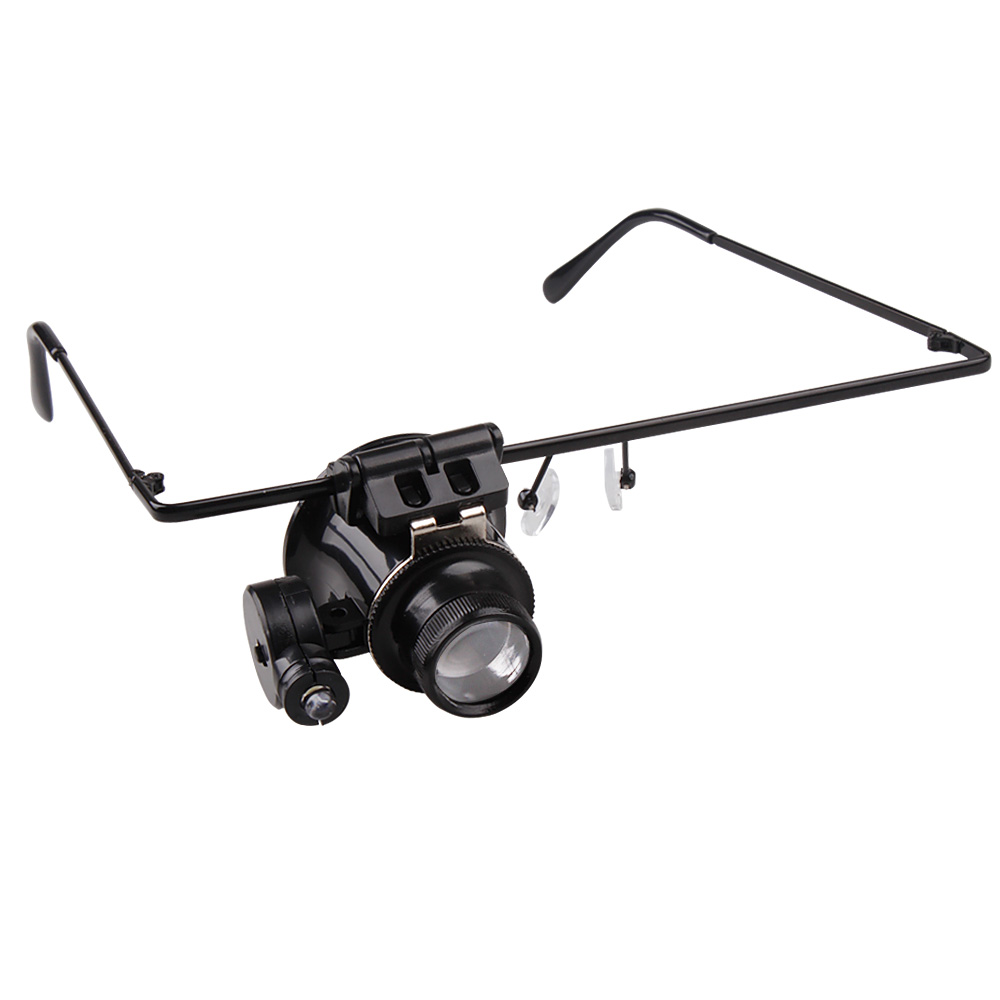 20X 시계수리 확대경 돋보기 LED 안경 루페 정밀 공구 렌즈 1,500원