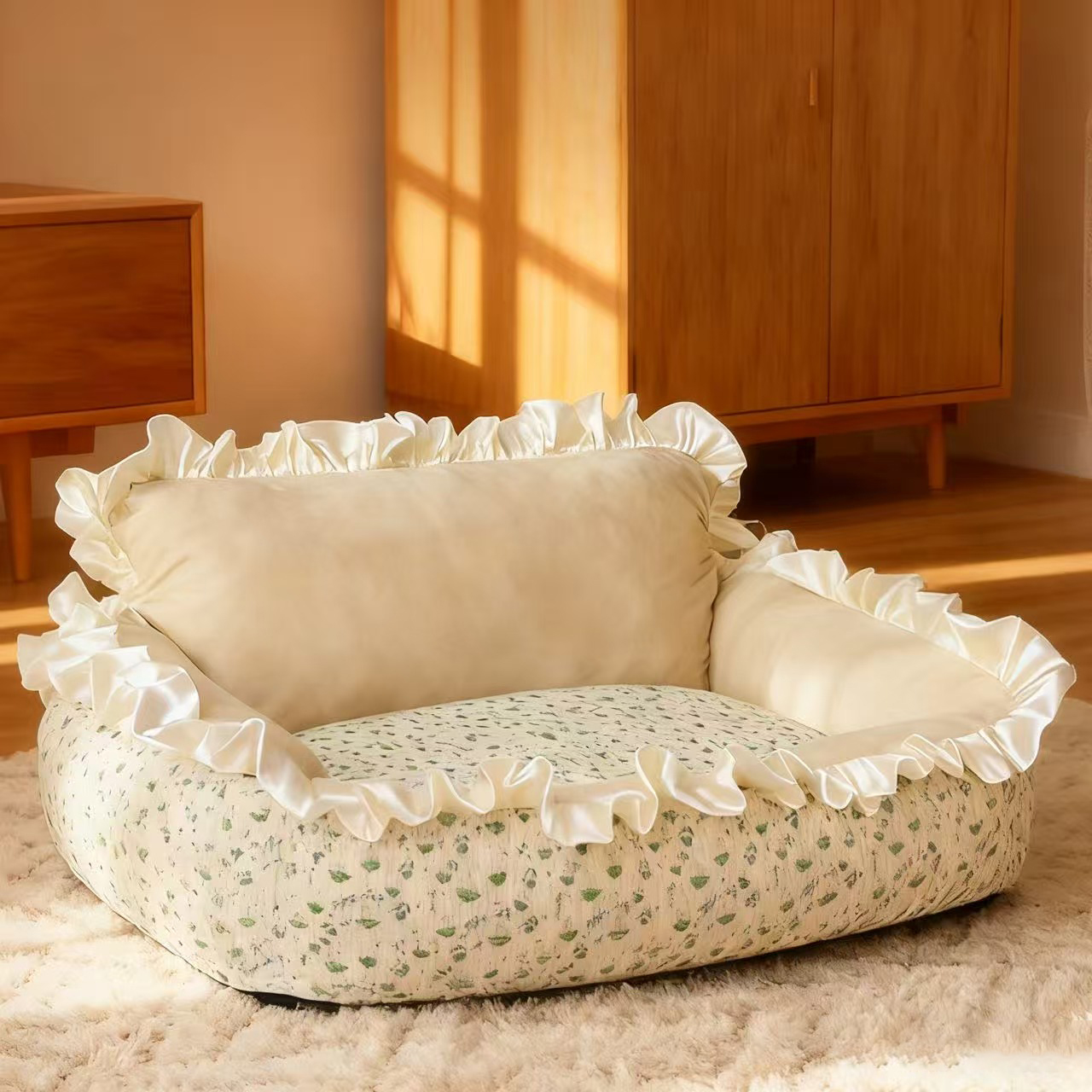 허니버블 반려동물 분리형 플라워 공주 방석 쿠션, 그린, 1개 24,540원