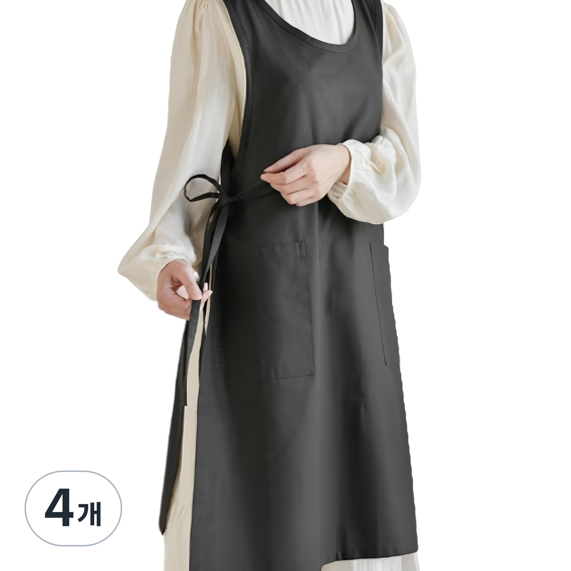 젊은이마켓 트임 원피스 코튼 앞치마, 다크그레이, 4개 45,760원