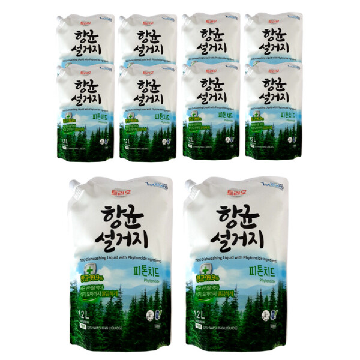 애경 트리오 주방세제 항균설거지 피톤치드 리필 45,600원