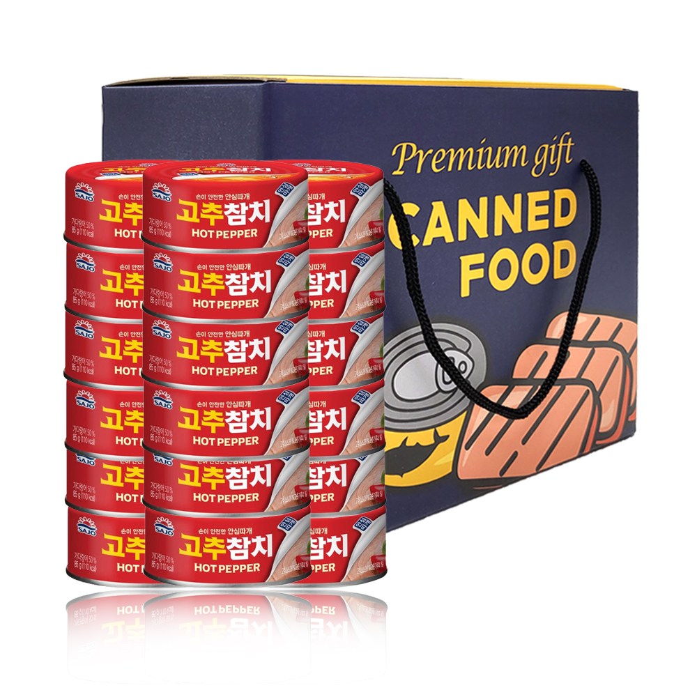 (올따옴) 사조 고추참치 안심따개 100g 18개 선물세트 29,800원