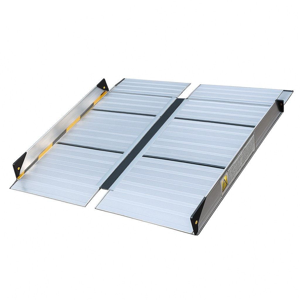 아띠꼴로 접이식 휠체어 경사판 휴대용 계단 경사로 진입판, 실버, 1개 138,000원