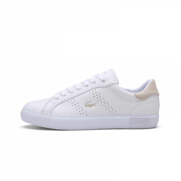 S마켓 NC고잔 LACOSTE 라코스테 POWERCOURT 2.0 (7-49SFA0087-WHT/OFF) 라코스테 신상 스니커즈 파워코트 2.0, 천연가죽 스니커즈, 여성 스니커즈 111,200원