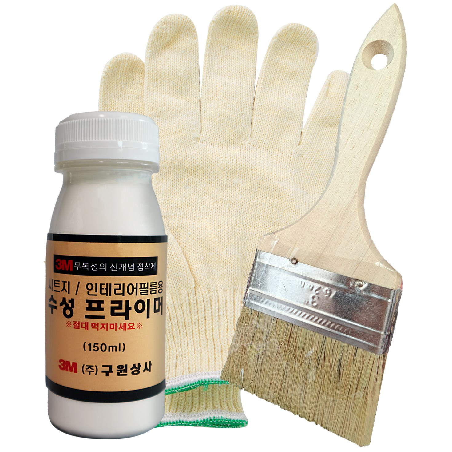 3M 홈매치 인테리어필름 시트지 부자재 3종세트(붓,면장갑,프라이머 대,중,소) 4,500원