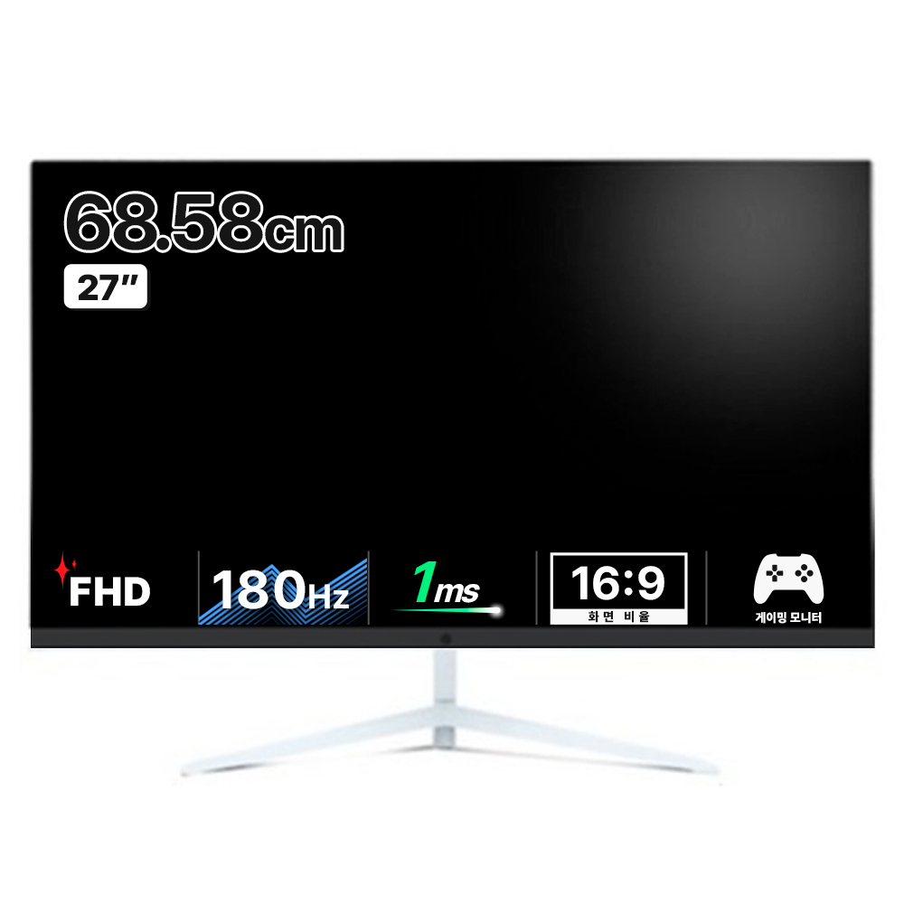 픽셀아트 FHD Fast IPS 180Hz 모니터 화이트, 68.58cm, PA2718W(일반) 164,000원