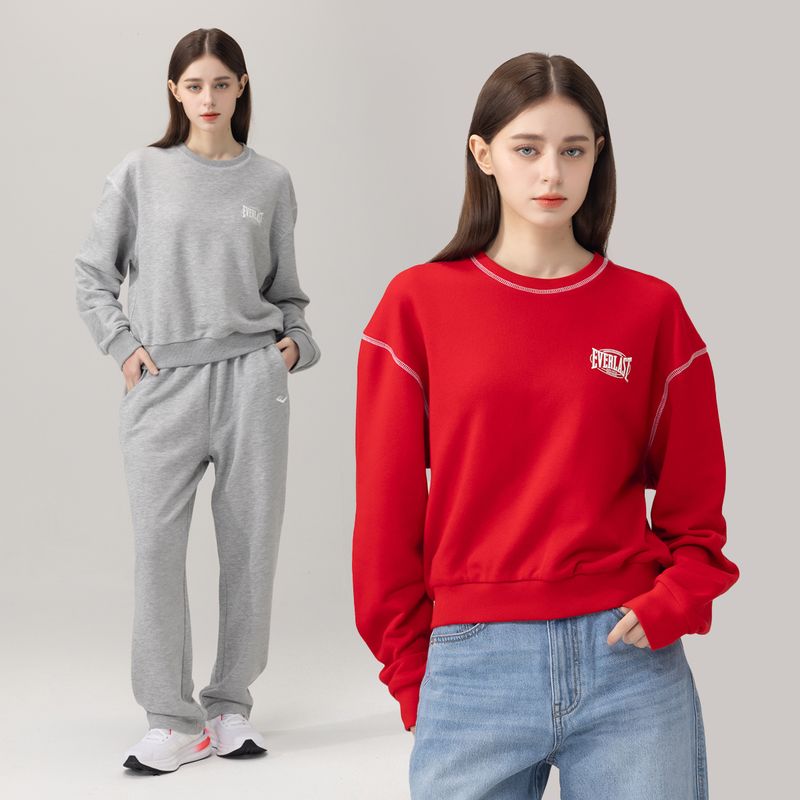 에버라스트 여성 미니쭈리 런닝복 세트 맨투맨+일자팬츠 49,800원