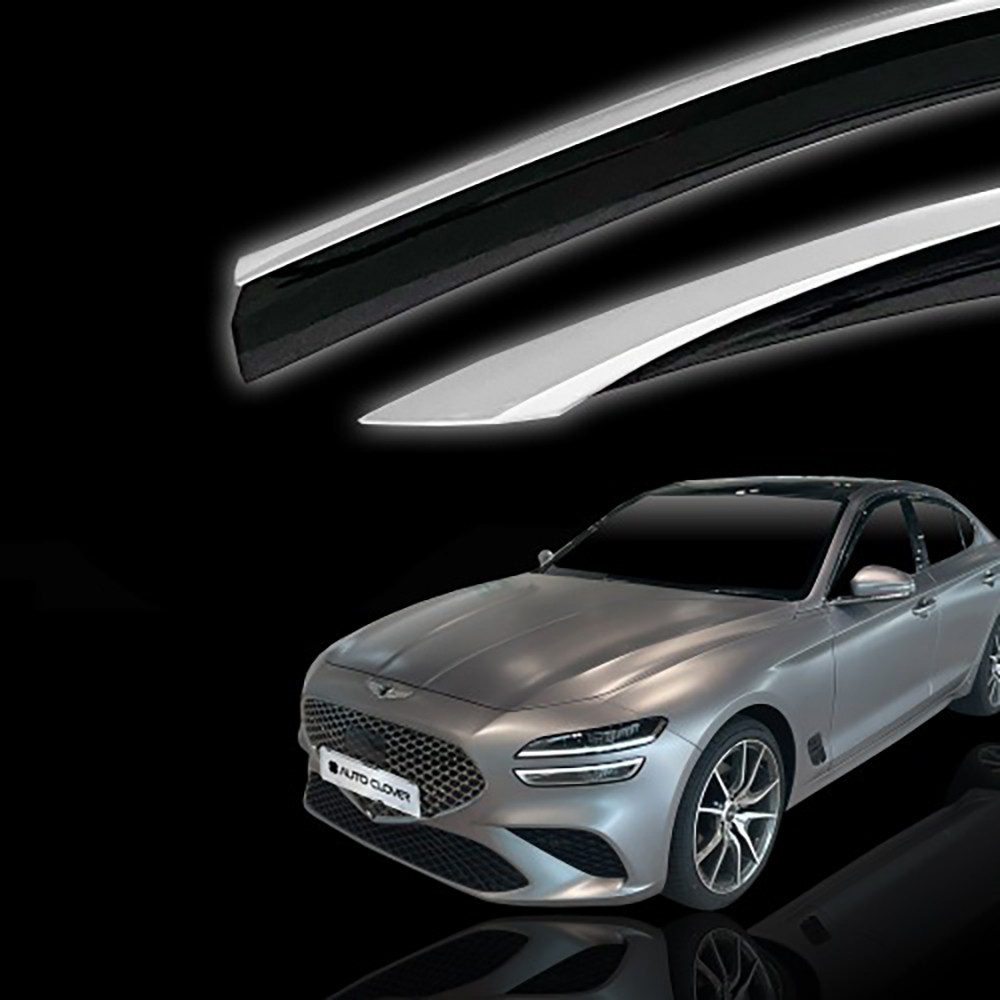 제네시스 G70 블랙다이아몬드 도어 바이저 4P 21년~현재까지 고급 투톤 썬바이져 빗물받이 창문 라인 커버 128,800원