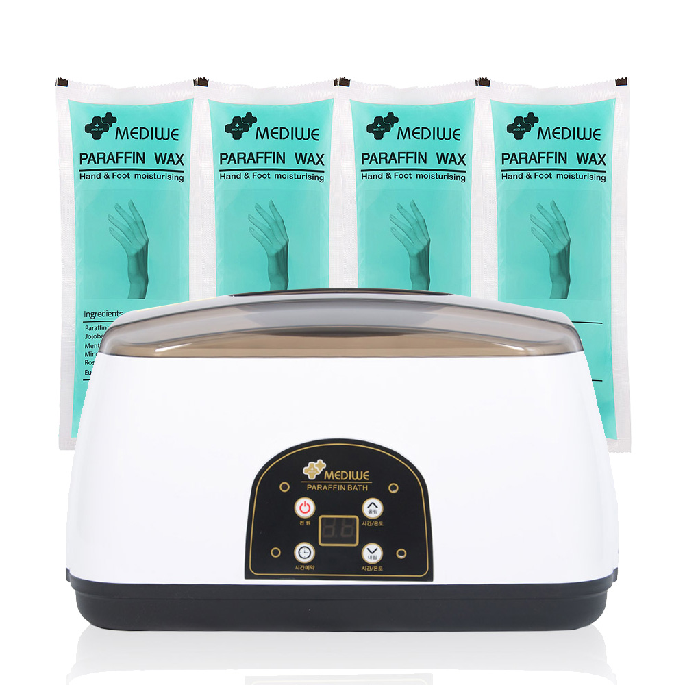 메디위 온도 조절 예약 기능 파라핀 베스 WE-1000 + 기본왁스 4p + 손 커버 + 발 커버 + 전용 붓 세트 82,700원
