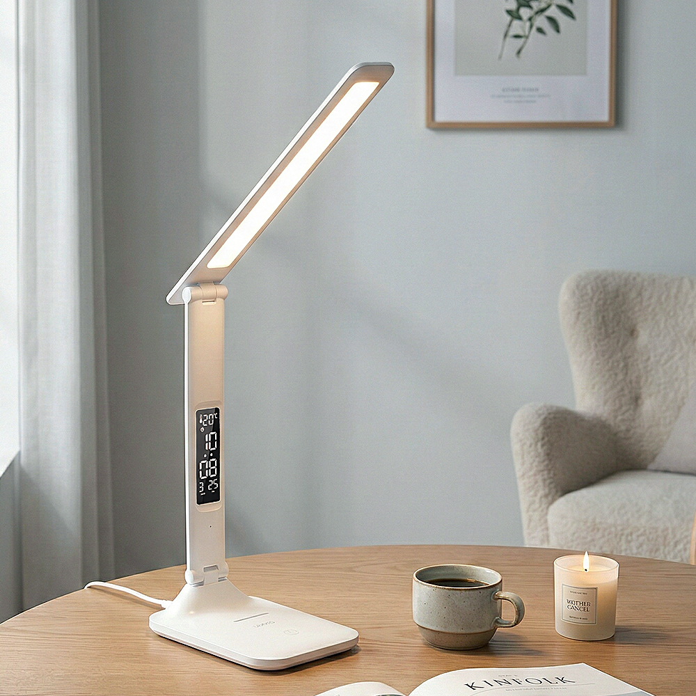 레토 공부 달력 온도 디지털 시계 디스플레이 LED 책상 스탠드 LLU-D21, 화이트 12,800원