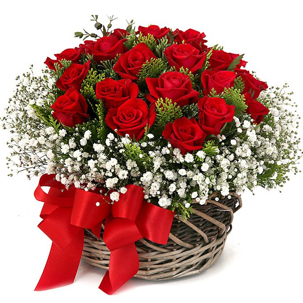 (오늘도착) 99플라워 풍성한 꽃바구니 "장미와 안개의 만남" ST-A1596 - 생일 기념일 결혼기념일 당일꽃배달 전국당일배송 생화, 1개, 현재가 76,500원