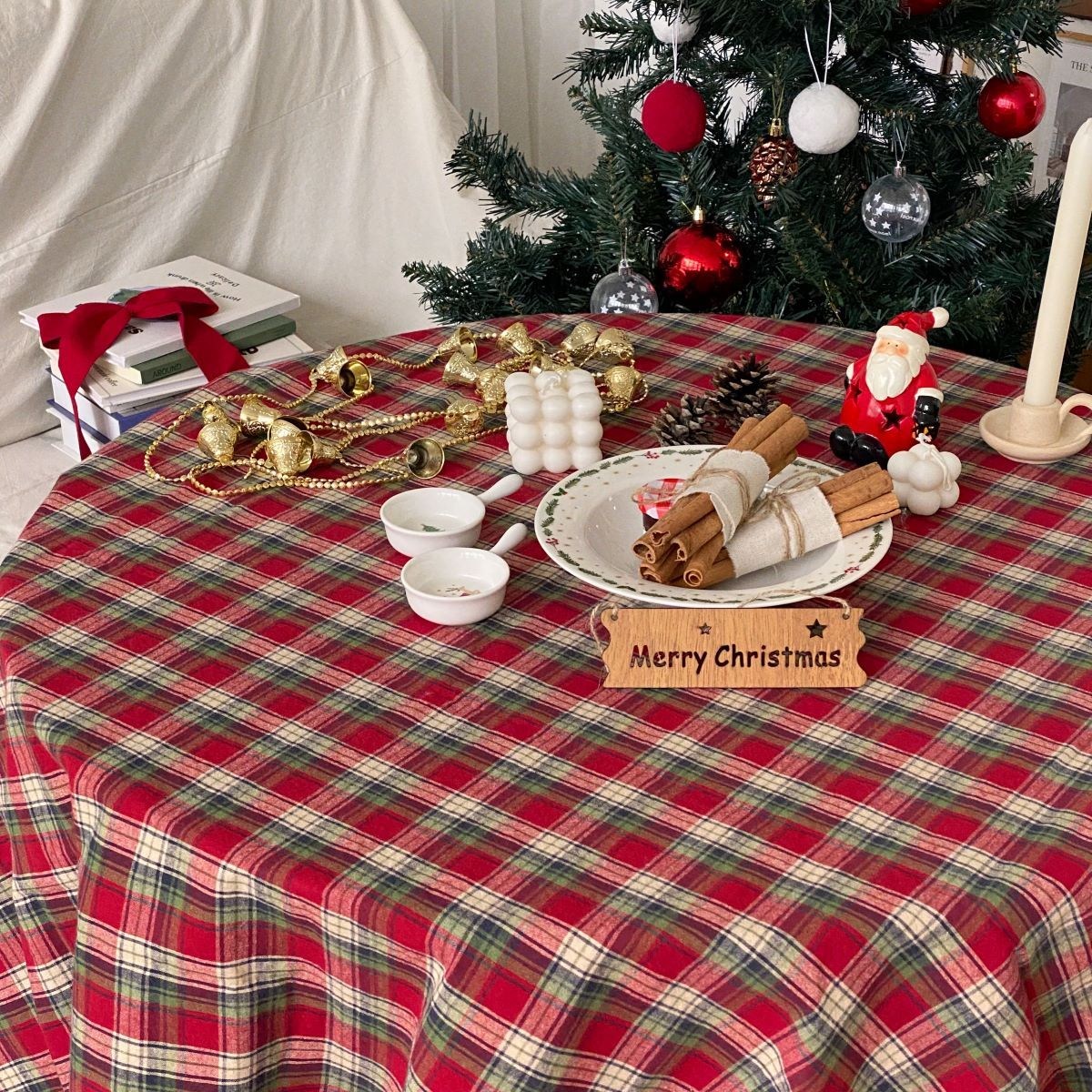 Mokhwaberry 크리스마스식탁보 연말파티테이블보, RED레드, 1개 22,000원