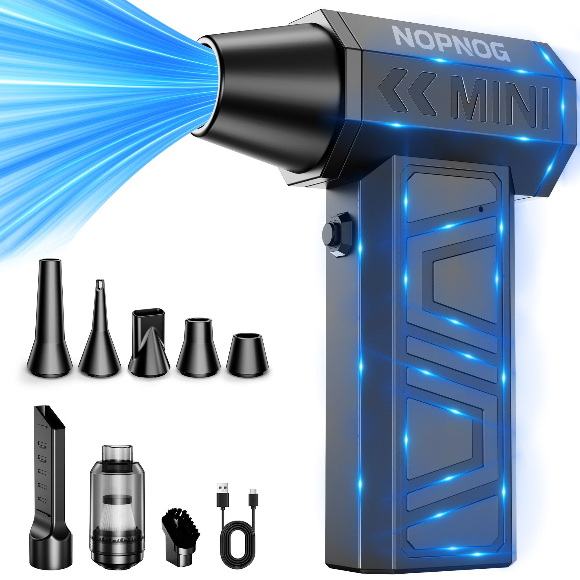 2 in 1 핸디 무선 청소기 초강력 미니 송풍기 차량용 눈제거 에어건 침구 캠핑 용품 컴퓨터 청소 28,350원