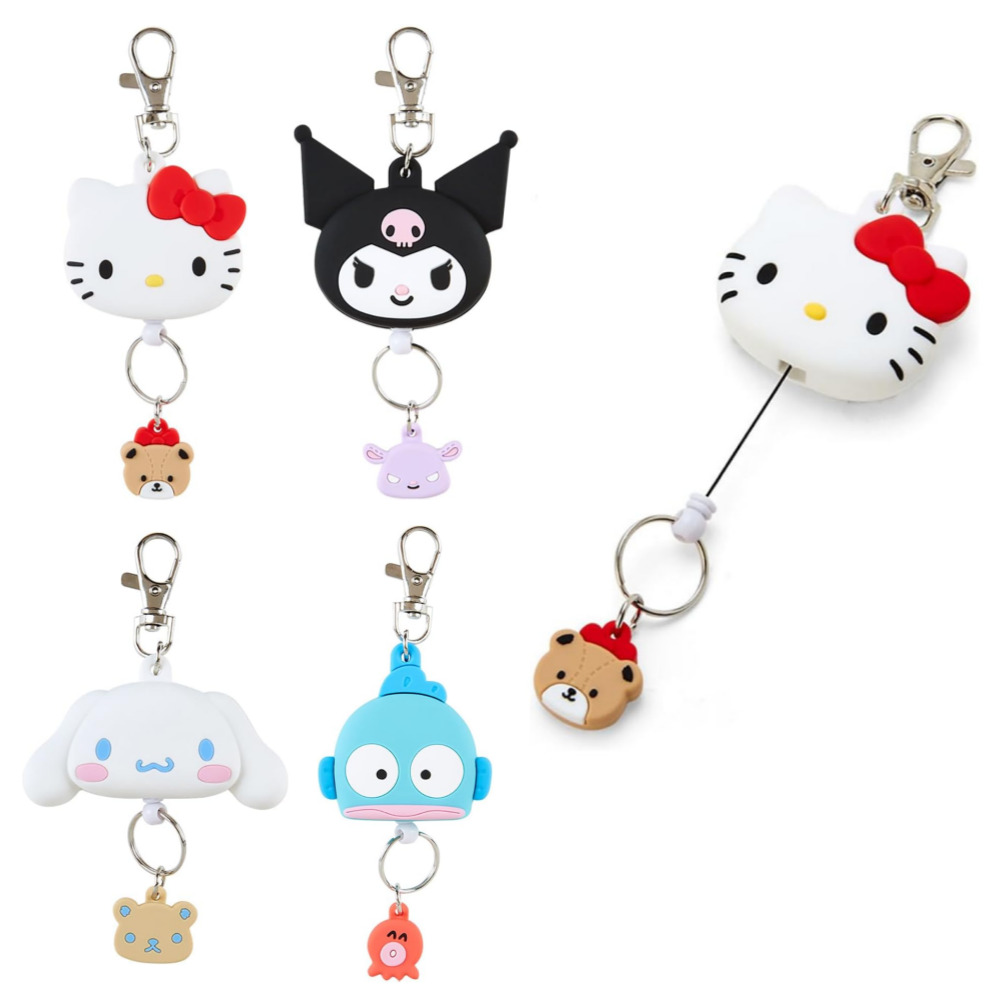 산리오 릴홀더 일본 캐릭터 늘어나는 얼굴 키링 줄키링 사원증목걸이 페이스 릴 14,300원