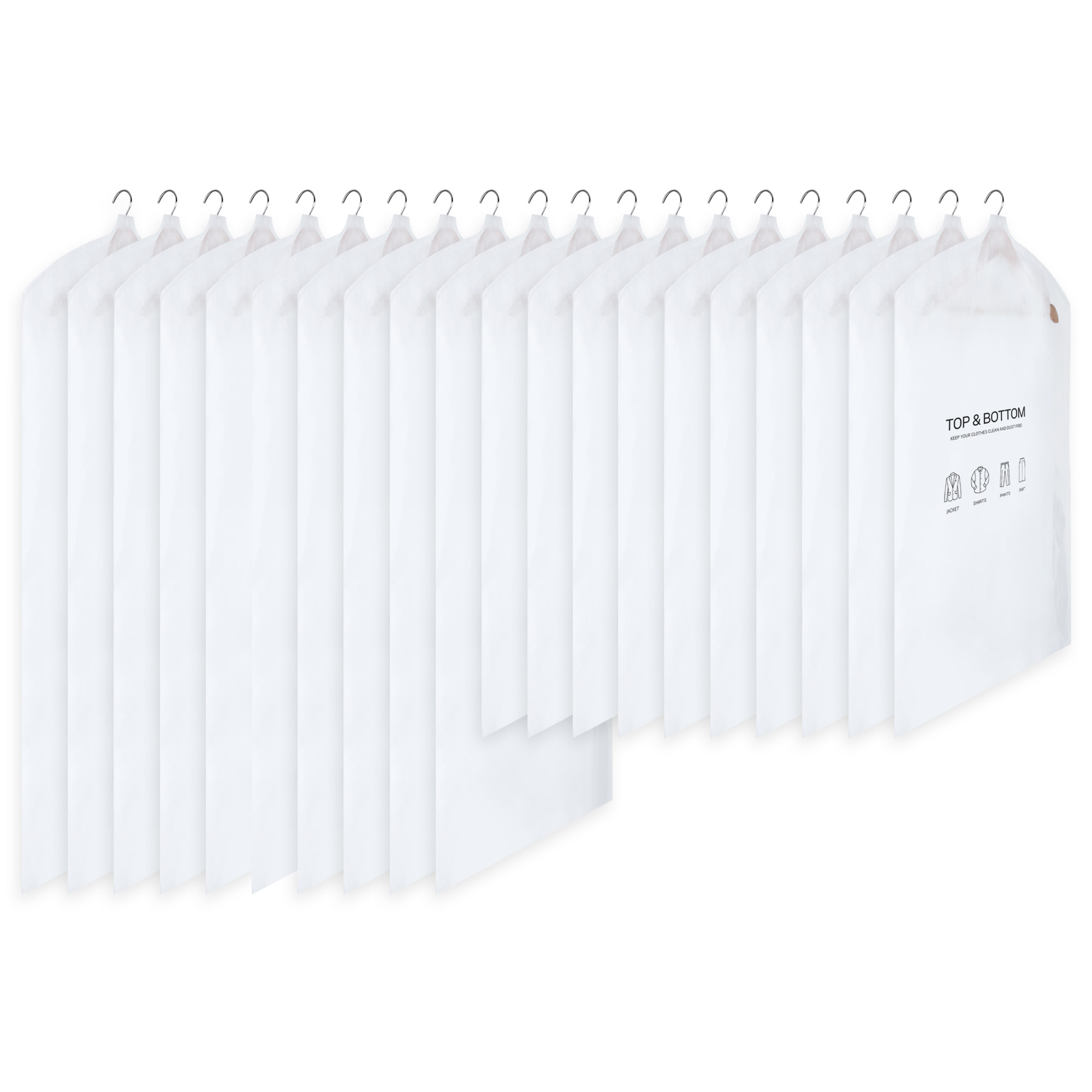 코멧 베이직 모던 옷커버 양복용 화이트 10p + 코트용 화이트 10p 세트 12,470원