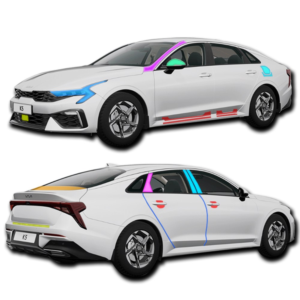 스킨엑스 K5 DL3 페이스리프트 외장필수패키지B PPF 차량보호필름 158,000원