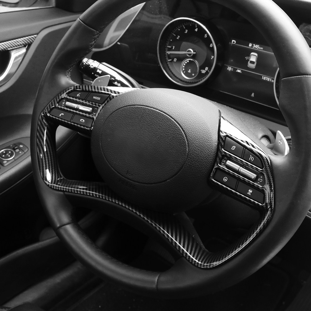 유투카 호환 더뉴 그랜저 IG 핸들 프레임 커버 화이트 블랙 카본 몰딩 자동차 핸들 튜닝 용품 35,500원