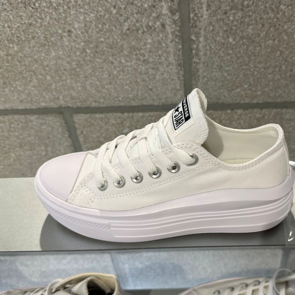 [백화점매장판] 컨버스 키높이 척테일러 올스타 무브  화이트 570257C+베어긱스 신발끈 83,900원