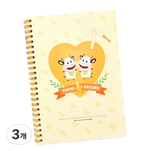 제이밀크 바나나 밀크 쌍둥이 수유일지, 옐로우, 3개 32,910원