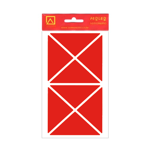 세모네모 1000 모양견출지(세모) 10-326-1R 7매 적색 65x30-개(1개입) 600원