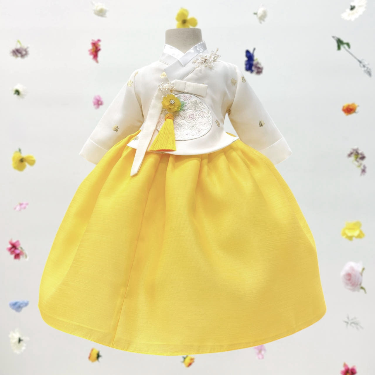 어썸한복 노랑 금박당의 여아한복 84,900원