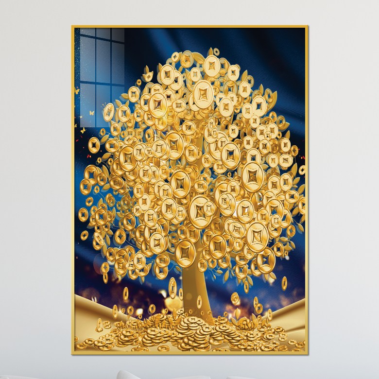 아트블루 부자되는 황금 코인 나무 그림 풍수 인테리어 소품 액자 29,900원