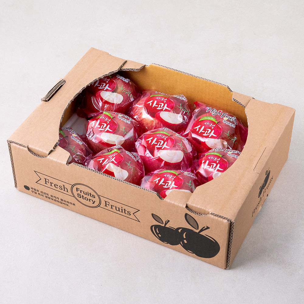 하이프루츠 저탄소인증 세척 사과, 2kg(중과, 7~9입), 1박스 17,400원